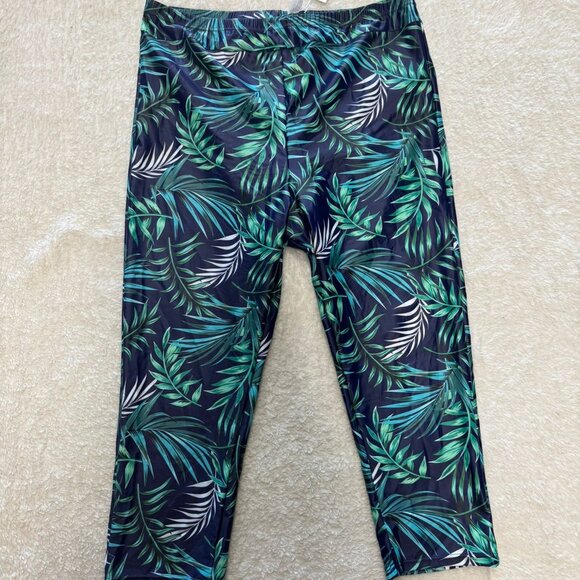 Floral workout leggings with built-in panties / or as a swimsuit PLUS SIZE 2025 - Picture 7 of 12